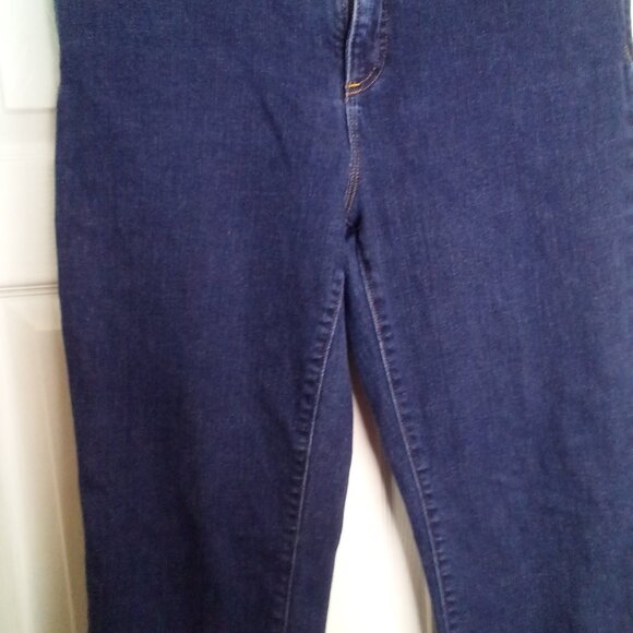 Lands' End Women's Straight Leg Jeans - Dark Blue - Picture 4 of 13